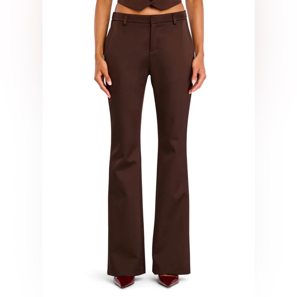 SER.O.YA ELVIRA HEAVY SATIN SLIM FLARE TROUSER
